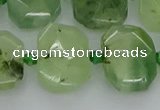 CNG7452 12*16mm - 15*20mm faceted freeform prehnite beads