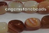 CNG746 15.5 inches 13*18mm nuggets line agate beads wholesale