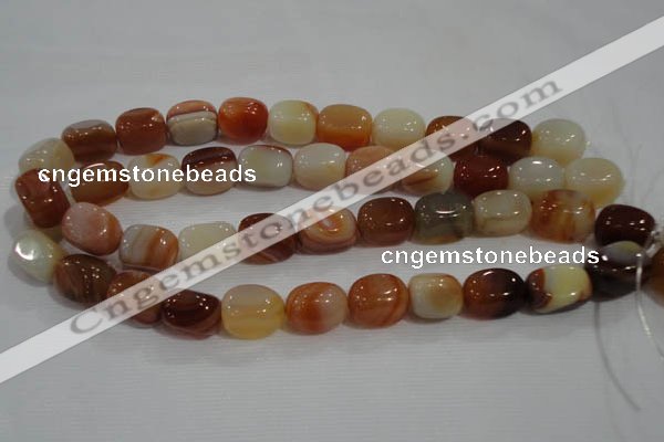 CNG746 15.5 inches 13*18mm nuggets line agate beads wholesale