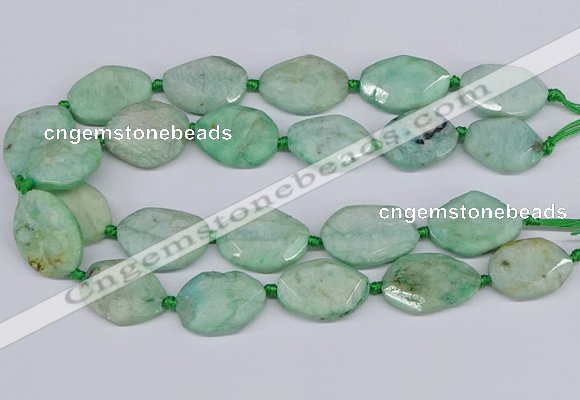 CNG7464 15.5 inches 20*25mm - 25*35mm faceted freeform amazonite beads