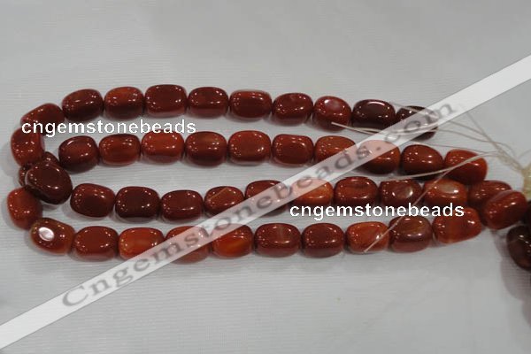 CNG747 15.5 inches 13*18mm nuggets red agate beads wholesale