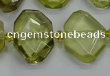 CNG7474 15.5 inches 13*18mm - 18*25mm faceted freeform lemon quartz beads