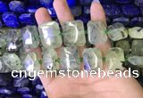 CNG7475 15.5 inches 18*25mm - 20*28mm faceted freeform prehnite beads