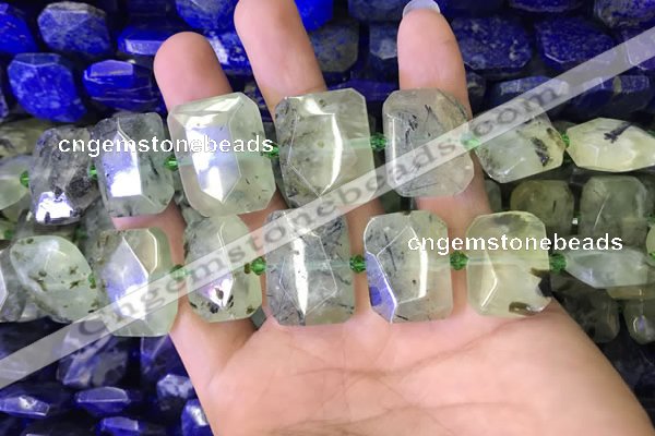 CNG7475 15.5 inches 18*25mm - 20*28mm faceted freeform prehnite beads