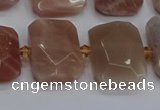 CNG7476 15.5 inches 18*25mm - 20*28mm faceted freeform sunstone beads