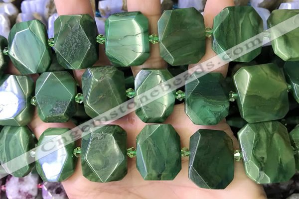 CNG7478 18*25mm - 20*28mm faceted freeform african jade beads