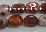 CNG748 15.5 inches 13*18mm nuggets fire agate beads wholesale