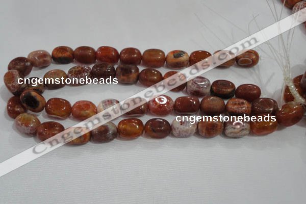 CNG748 15.5 inches 13*18mm nuggets fire agate beads wholesale