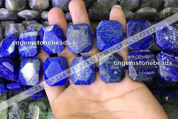 CNG7481 15.5 inches 18*25mm - 20*28mm faceted freeform lapis lazuli beads