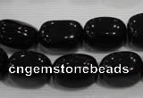 CNG749 15.5 inches 13*18mm nuggets black agate beads wholesale