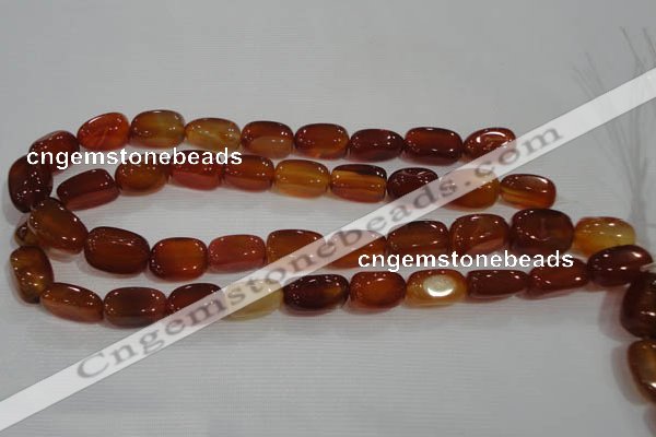 CNG751 15.5 inches 12*20mm nuggets red agate beads wholesale