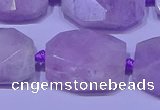 CNG7523 15.5 inches 18*25mm - 25*35mm faceted freeform kunzite beads