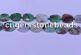 CNG7529 18*25mm - 25*35mm faceted freeform australia chrysoprase beads