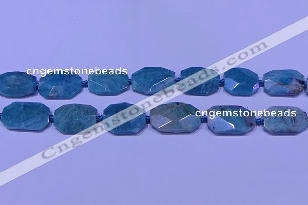 CNG7530 15.5 inches 18*25mm - 25*35mm faceted freeform amazonite beads