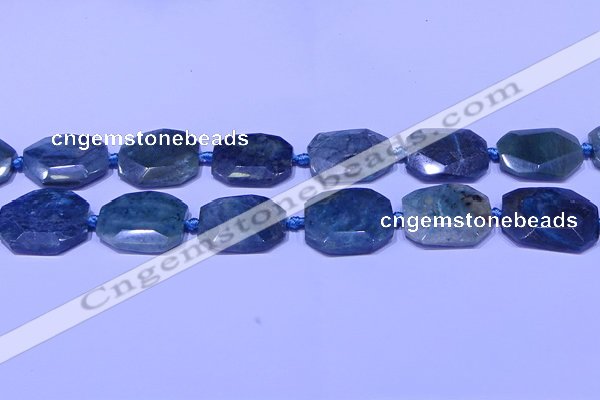 CNG7531 15.5 inches 18*25mm - 25*35mm faceted freeform chrysocolla beads