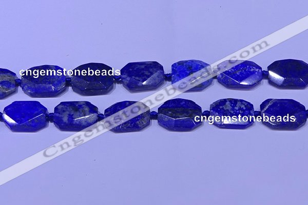 CNG7534 15.5 inches 18*25mm - 25*35mm faceted freeform lapis lazuli beads