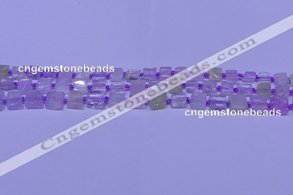 CNG7540 15.5 inches 6*8mm - 10*12mm freeform kunzite beads