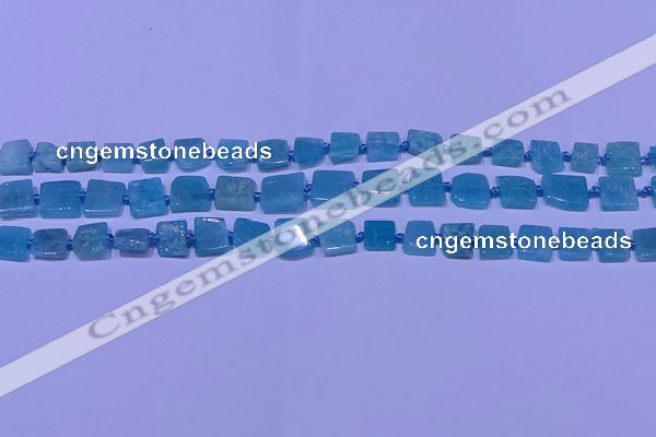 CNG7542 15.5 inches 6*8mm - 10*12mm freeform amazonite beads