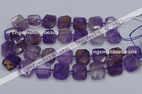 CNG7560 15.5 inches 18*25mm - 20*28mm faceted freeform ametrine beads