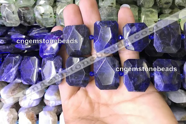 CNG7562 15.5 inches 18*25mm - 20*28mm faceted freeform sodalite beads