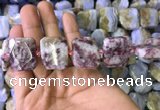 CNG7565 18*25mm - 20*28mm faceted freeform pink tourmaline beads