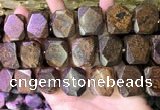 CNG7582 15.5 inches 18*25mm - 20*28mm faceted freeform bronzite beads