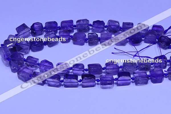 CNG7601 15.5 inches 10*12mm - 12*14mm freeform amethyst beads