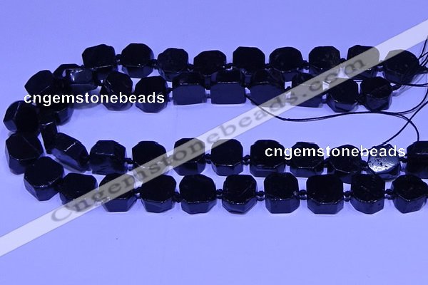 CNG7606 15.5 inches 12*14mm - 15*16mm freeform black tourmaline beads