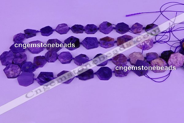 CNG7614 15.5 inches 13*14mm - 16*18mm freeform charoite beads