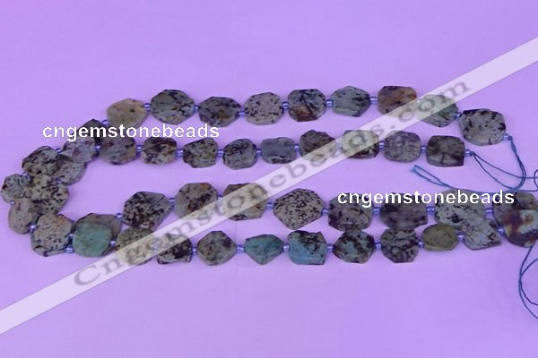 CNG7616 15.5 inches 10*12mm - 15*16mm freeform African Turquoise beads