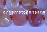 CNG7622 13*18mm - 15*20mm faceted freeform red botswana agate beads