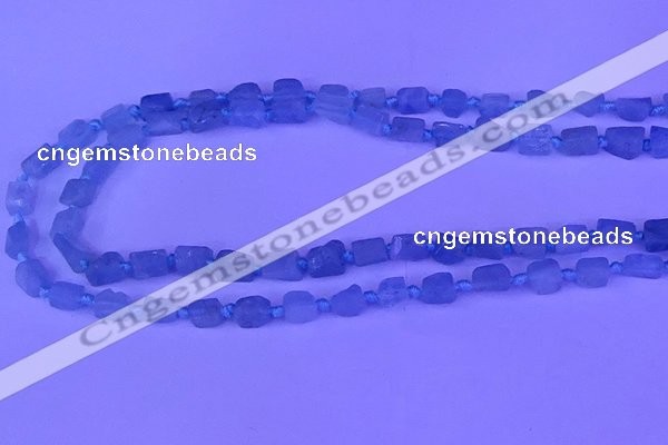 CNG7631 15.5 inches 6*8mm - 8*10mm nuggets aquamarine beads