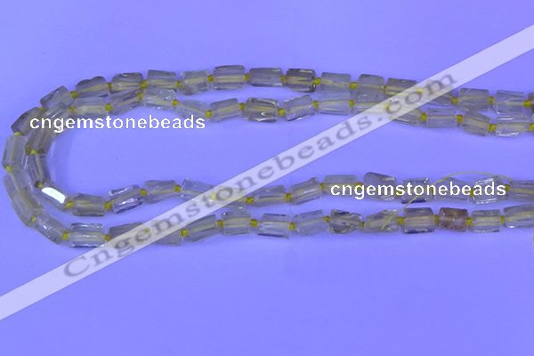 CNG7636 15.5 inches 5*7mm - 8*10mm nuggets lemon quartz beads