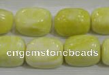 CNG764 15.5 inches 13*18mm nuggets lemon jade beads wholesale