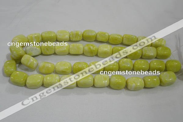 CNG764 15.5 inches 13*18mm nuggets lemon jade beads wholesale