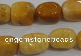 CNG765 15.5 inches 13*18mm nuggets yellow jade beads wholesale