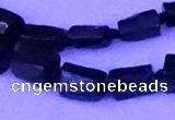 CNG7655 15.5 inches 5*7mm - 8*10mm nuggets black tourmaline beads