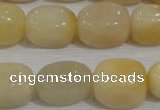 CNG767 15.5 inches 13*18mm nuggets yellow jade beads wholesale