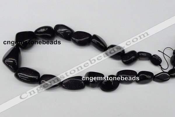 CNG77 15.5 inches 10*14mm - 20*35mm nuggets blue goldstone beads