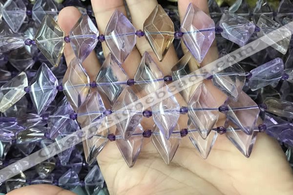 CNG7702 15.5 inches 13*20mm - 15*25mm faceted freeform ametrine beads