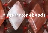 CNG7712 15.5 inches 13*20mm - 15*25mm faceted freeform red agate beads