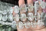 CNG7751 13*18mm - 15*25mm faceted freeform green quartz beads