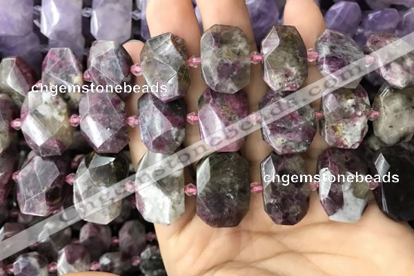CNG7759 13*18mm - 15*25mm faceted freeform tourmaline beads