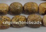 CNG776 15.5 inches 13*18mm nuggets picture jasper beads wholesale