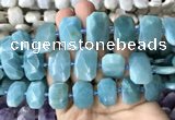 CNG7770 13*18mm - 15*25mm faceted freeform amazonite beads