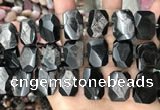 CNG7790 13*18mm - 15*25mm faceted freeform hypersthene beads