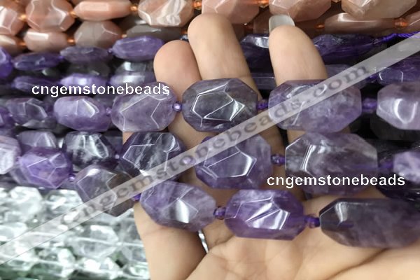 CNG7802 15.5 inches 13*18mm - 18*25mm faceted freeform amethyst beads