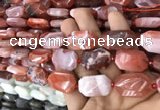 CNG7816 13*18mm - 18*25mm faceted freeform red agate beads