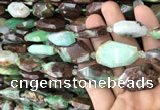 CNG7817 13*18mm - 18*25mm faceted freeform Australia chrysoprase beads