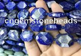 CNG7823 15.5 inches 13*18mm - 18*25mm faceted freeform lapis lazuli beads